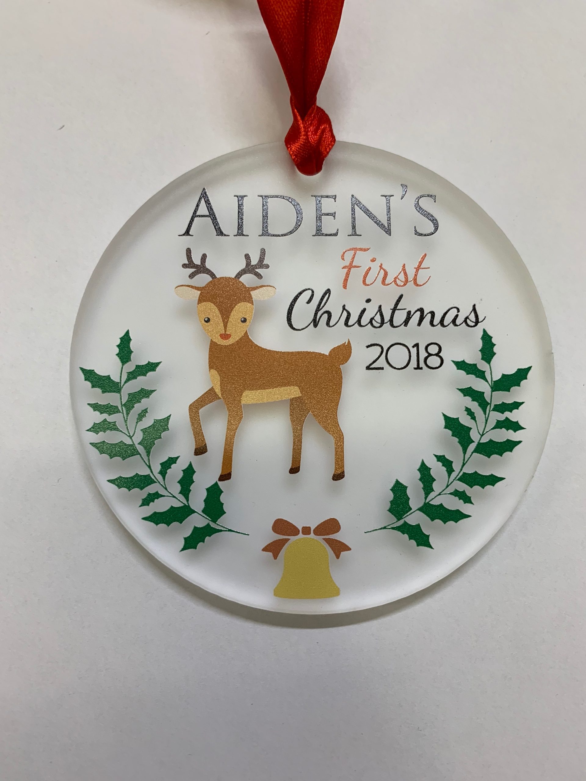 Baby’s First Christmas Ornament – Reindeer