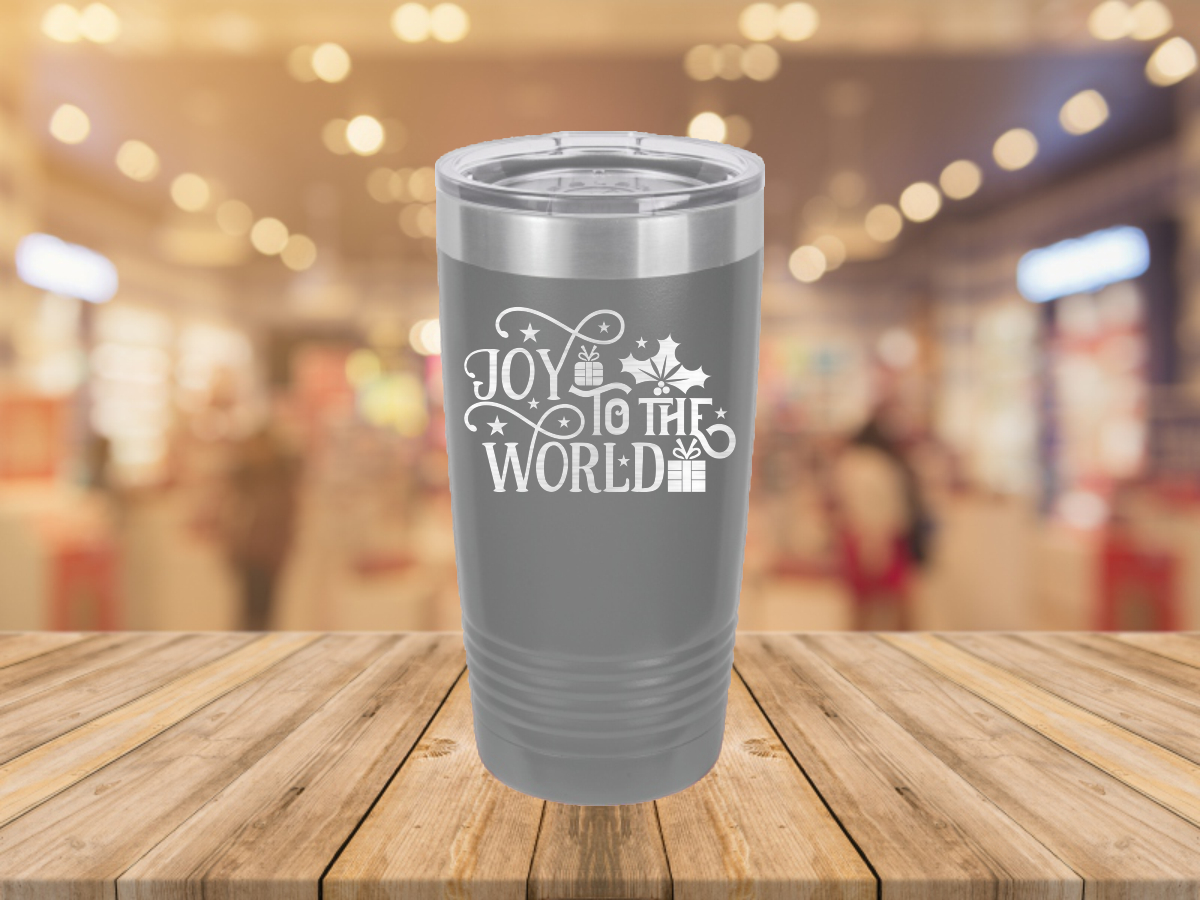 Joy To The World- Laser Etched Tumbler